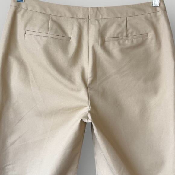 Halogen Taylor Fit Tapered Leg Mid Rise Casual Pants Stretchy Size 8 Natural - Picture 7 of 12